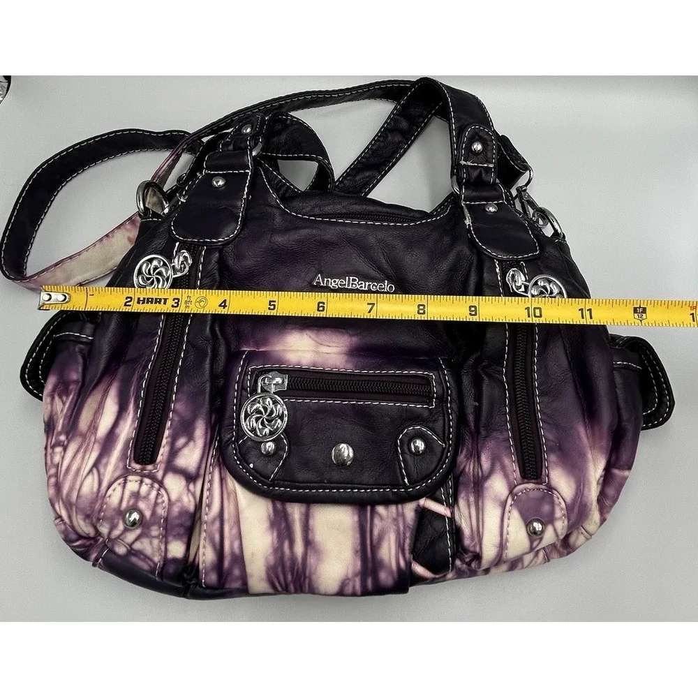Vintage Angel Barcelo Purple Tie Dye Purse‎ Y2K Festival Retro